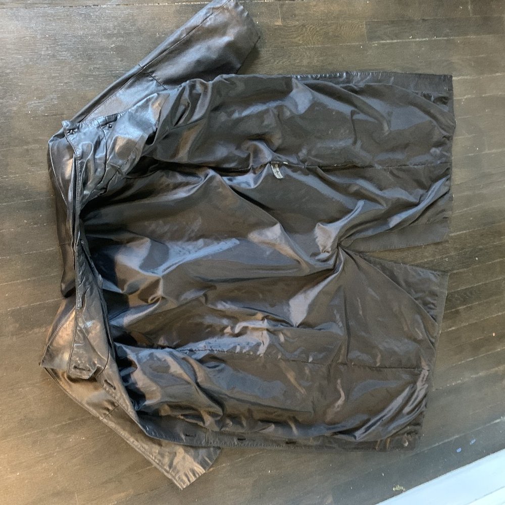 Vintage 100% Leather Women Full Length Trench Coatt M S 6 8 - Picture 4 of 12